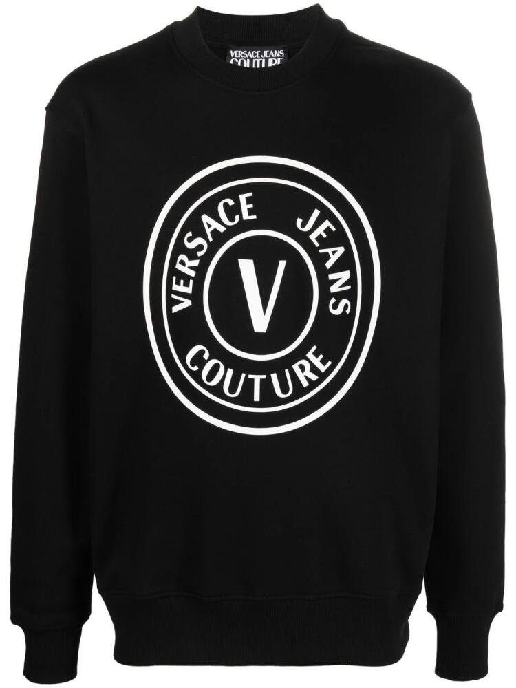 Versace Jeans Couture logo-print cotton sweatshirt - Black Cover