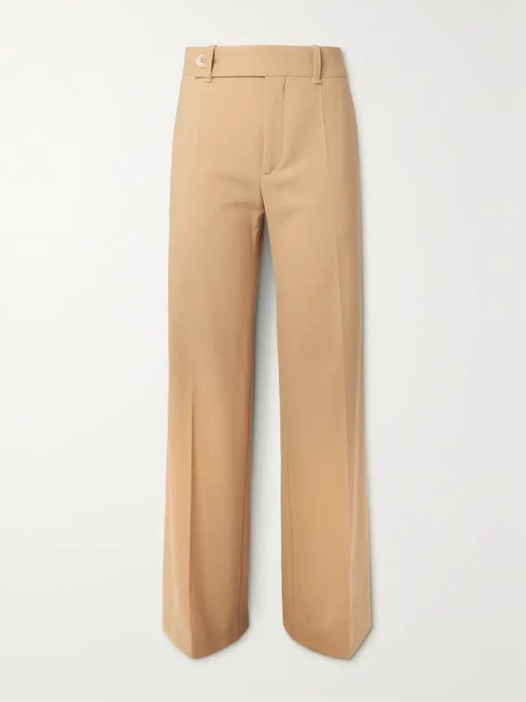 Chloé - Wool-blend Wide-leg Pants - Neutrals Cover