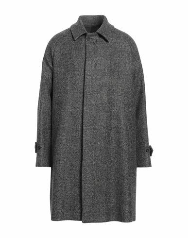 Hevò Man Coat Grey Virgin Wool, Linen Cover