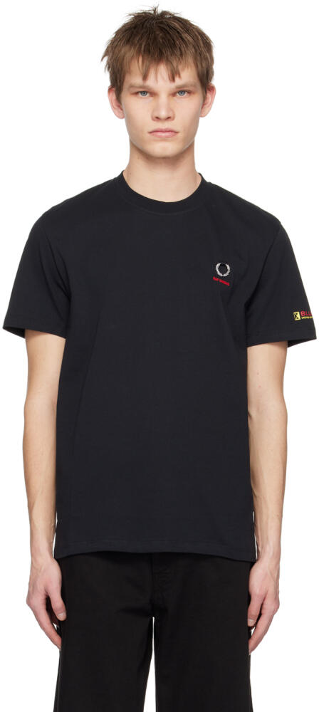 Raf Simons Black Embroidered T-Shirt Cover