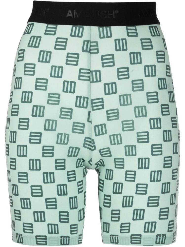 AMBUSH graphic print cycling shorts - Green Cover