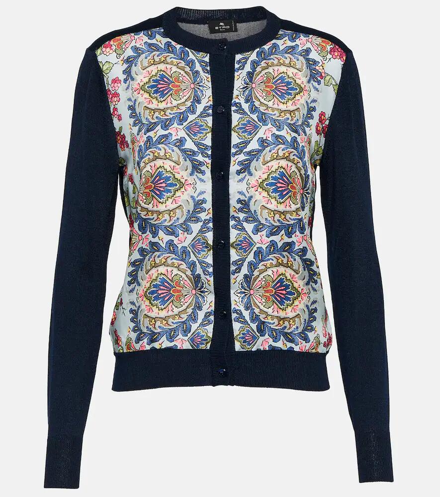 Etro Printed silk and cotton-blend cardigan Cover