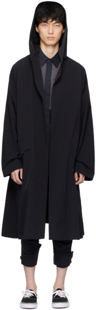 FUMITO GANRYU Black Tech Robe Coat Cover