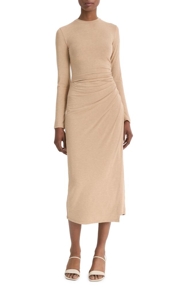 Vince Side Drape Midi Skirt in Heather Cashew Cover