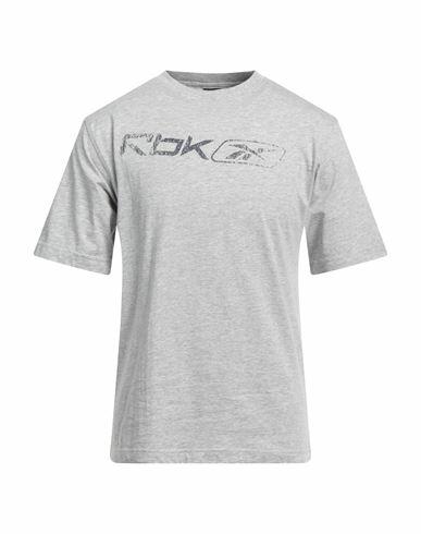 Reebok Man T-shirt Grey Cotton Cover