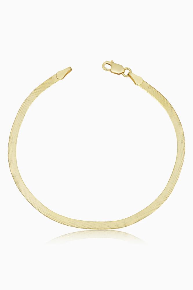 Oradina 10K Yellow Gold Park Avenue Herringbone Bracelet Cover