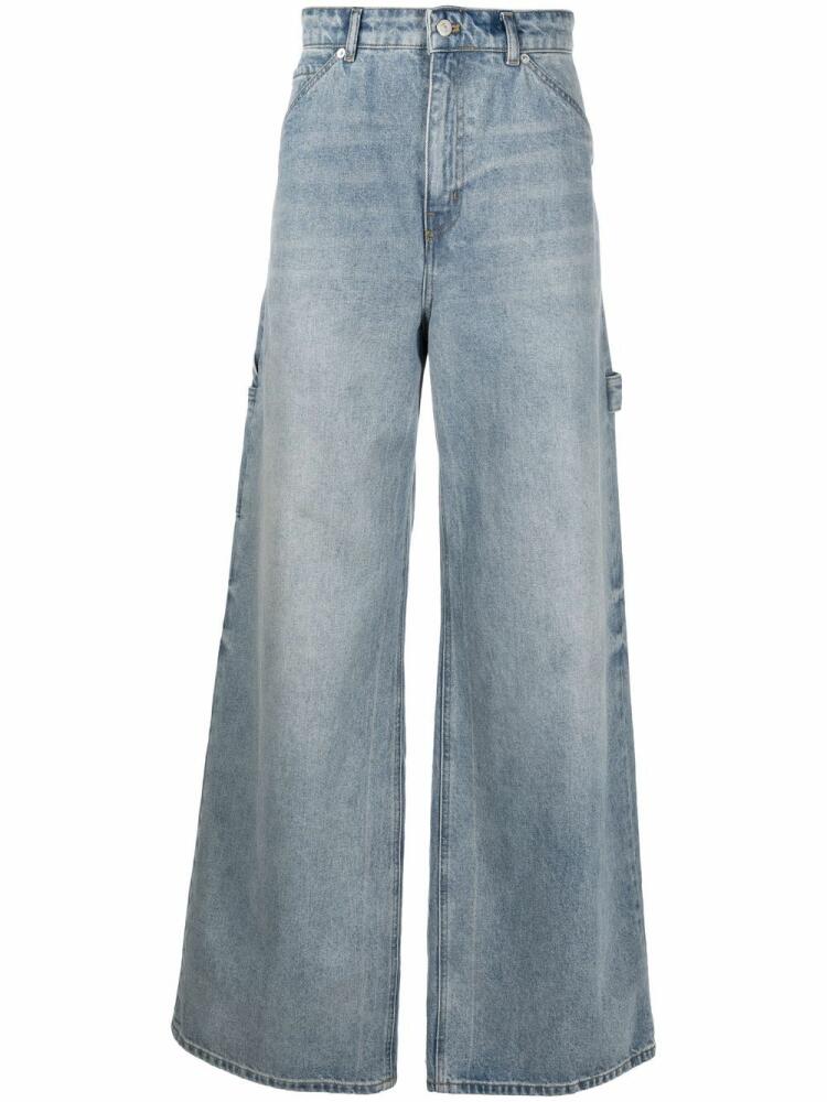 Courrèges patch pockets denim jeans - Blue Cover