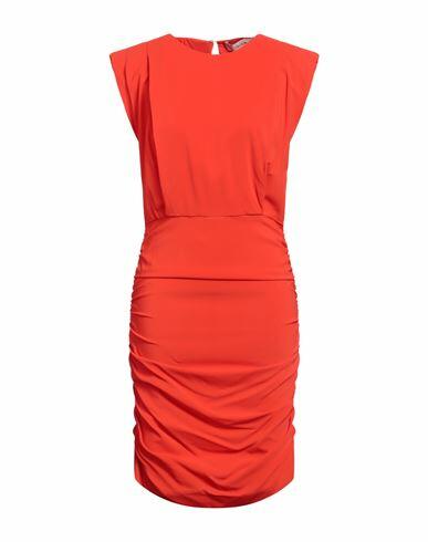 Jucca Woman Midi dress Coral Viscose, Elastane Cover