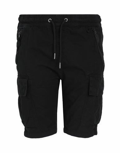 Alpha Industries Man Shorts & Bermuda Shorts Black Cotton Cover