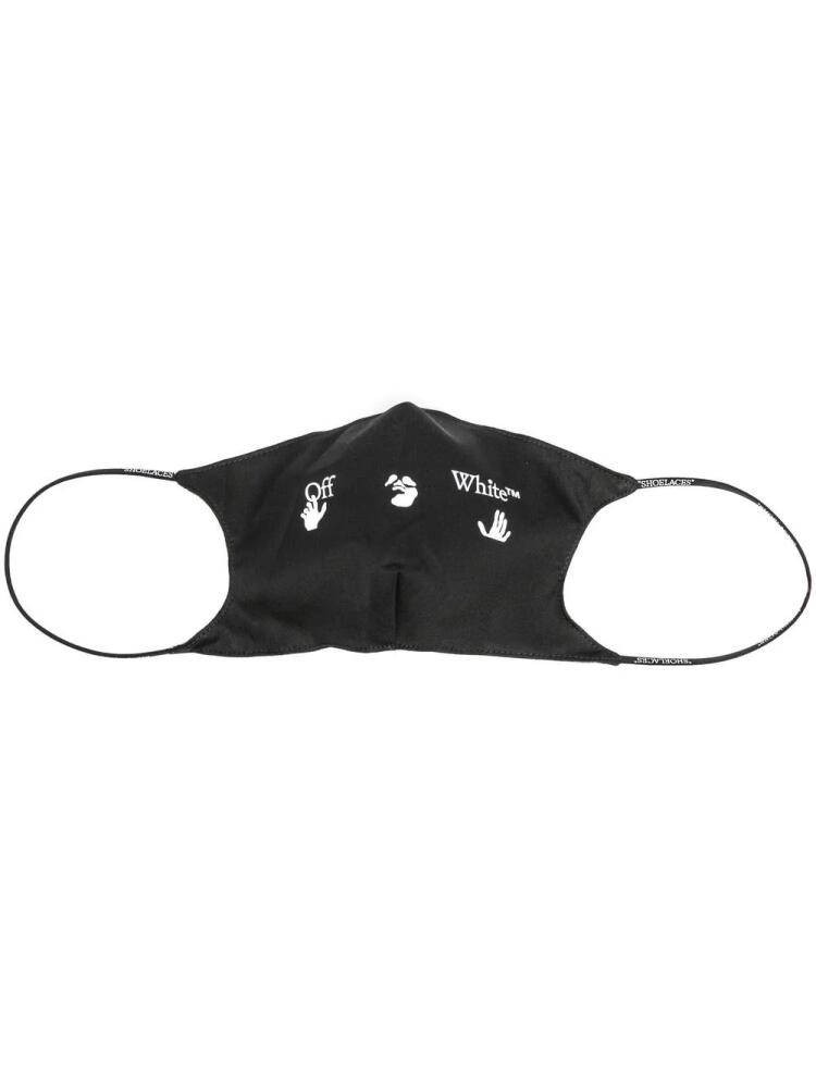 Off-White logo-print face mask - Black Cover