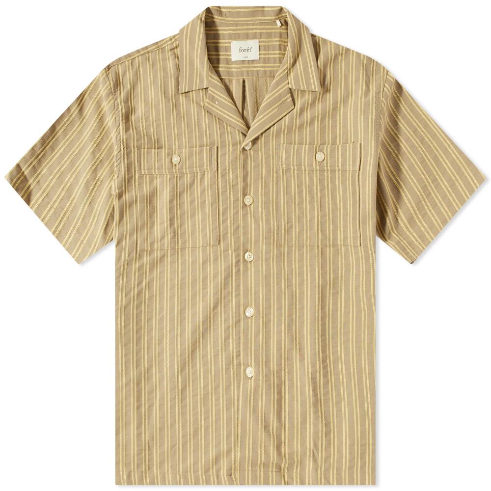 Foret Men's Sway Stripe Vacation Shirt in Yellow Cover