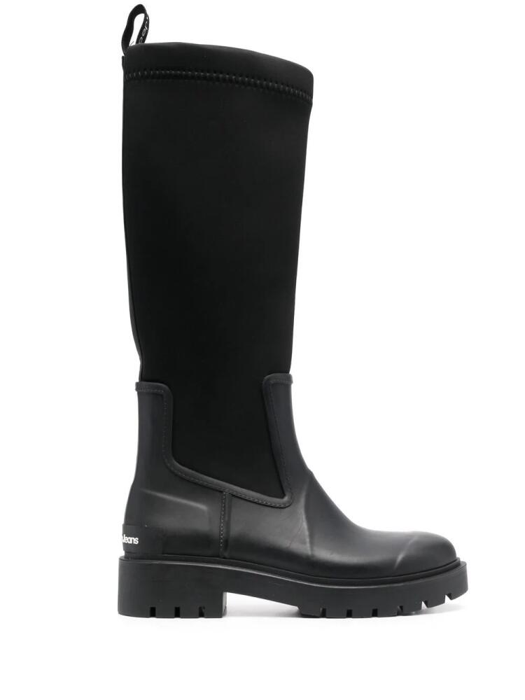 Calvin Klein neoprene knee-length boots - Black Cover