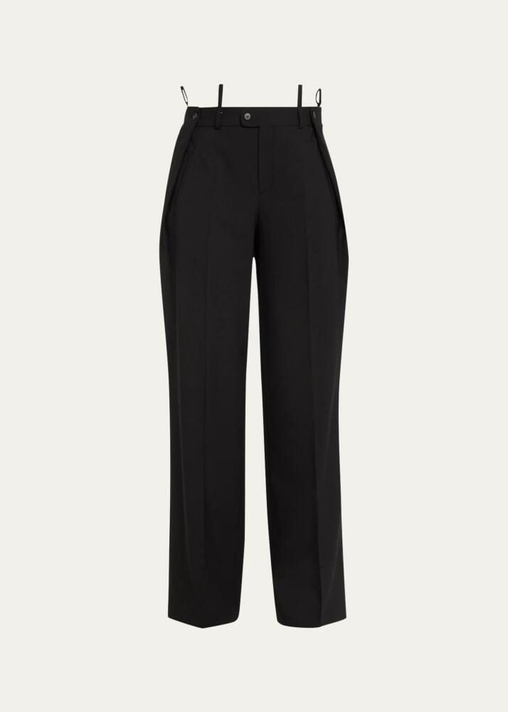 bettter Pintuck Double Belt Loop Wool Trousers Cover