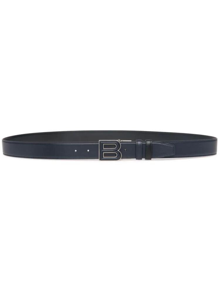 Bally logo-buckle leather belt - Blue Cover