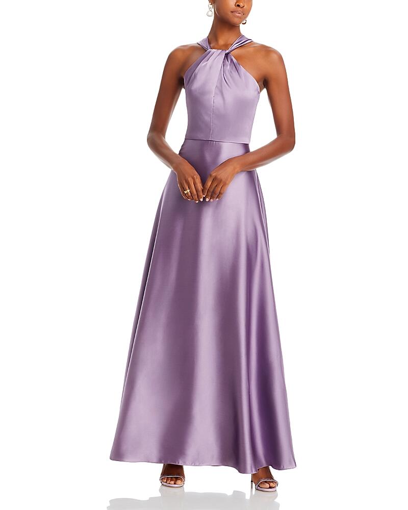 Amsale Draped Halter Neck Gown Cover