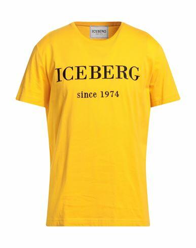 Iceberg Man T-shirt Yellow Cotton, Polyester Cover