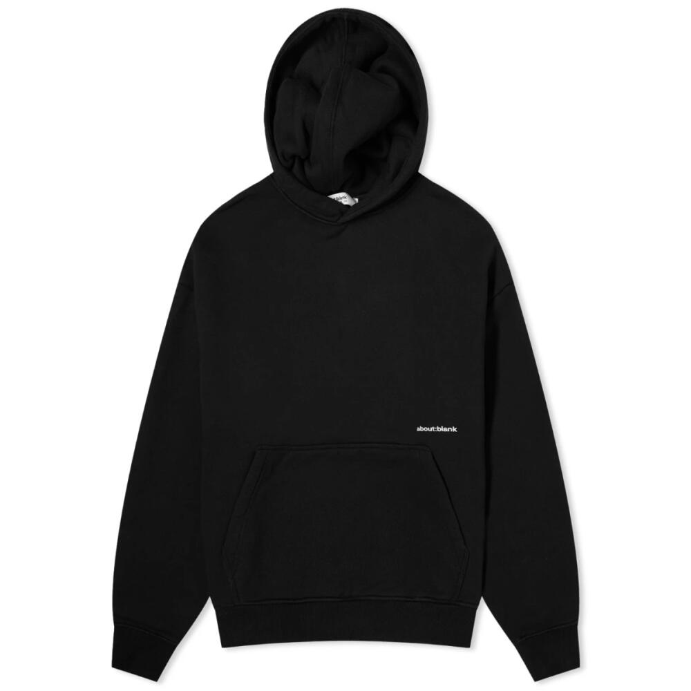 about:blank Men's Box Logo Hoodie in Black/Ecru Cover