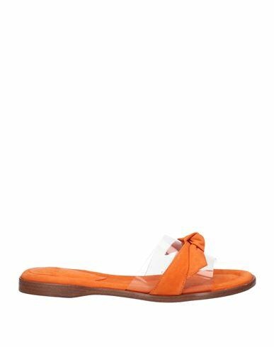 Alexandre Birman Woman Sandals Orange Soft Leather, PVC - Polyvinyl chloride Cover