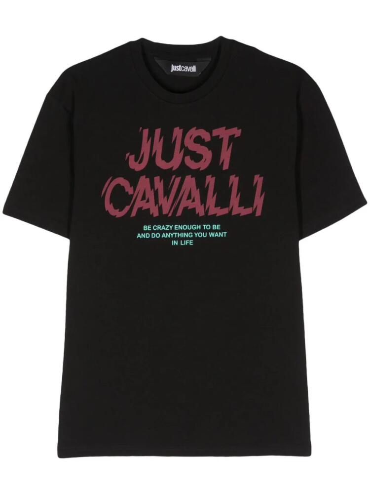 Just Cavalli logo-print cotton T-shirt - Black Cover