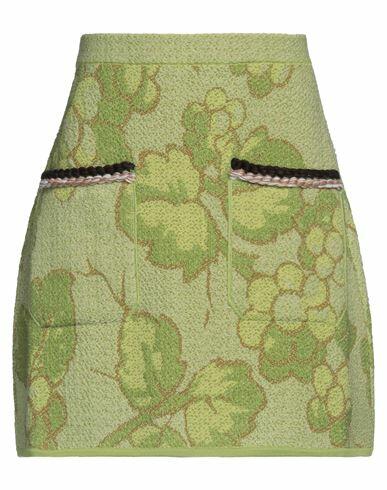 Etro Woman Mini skirt Light green Wool, Viscose, Polyester, Acrylic, Cotton Cover