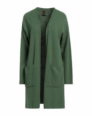 Stefanel Woman Cardigan Military green Merino Wool, Viscose, Polyamide, Cashmere Cover