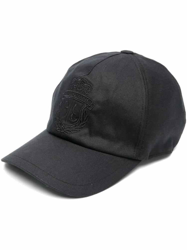 Billionaire logo-embroidery baseball cap - Black Cover