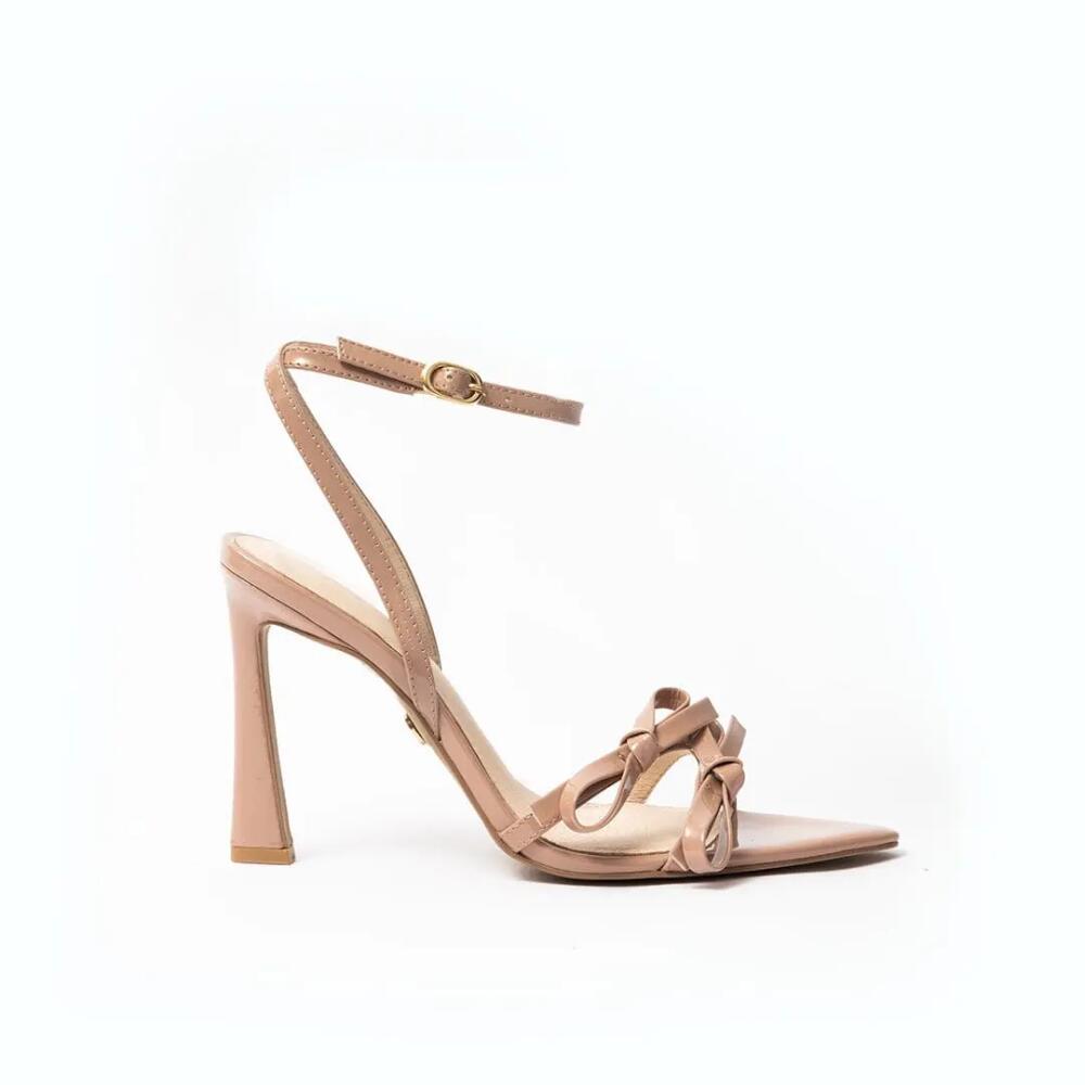 Cecelia New York Aquatine Pointed Toe Ankle Strap Sandal in Taupe Cover