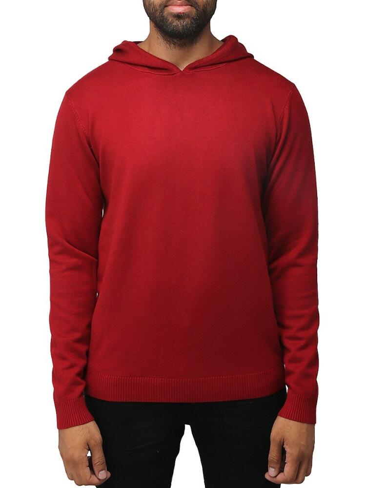 X Ray Men's Solid Hooded Sweater - Jester Red Cover