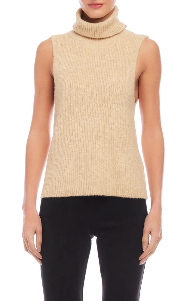 FIFTEEN TWENTY Kelli Rib Sleeveless Turtleneck Sweater in Oatmeal Cover