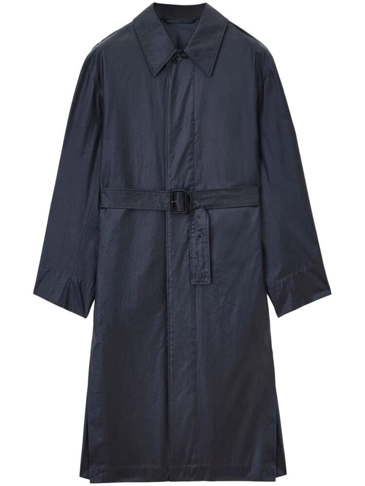 LEMAIRE slit belted rain coat - Black Cover