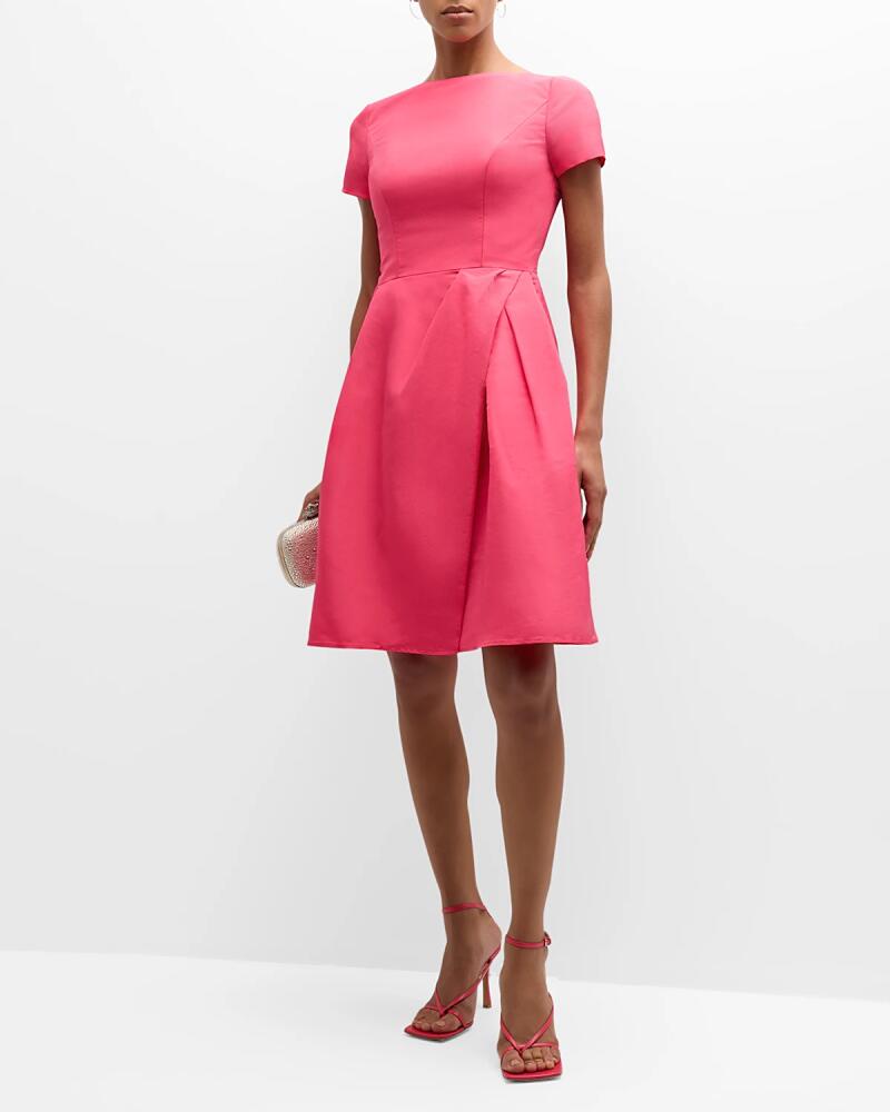 Carolina Herrera Icon Bateau Neck Short-Sleeve Dress Cover