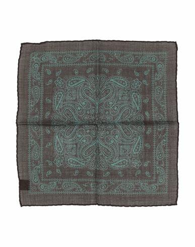 Canali Man Scarf Dark brown Wool Cover