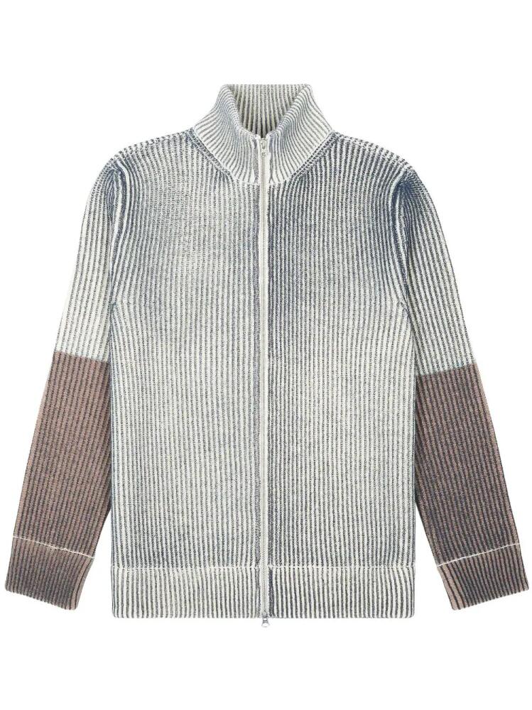 MM6 Maison Margiela ribbed zip-up cardigan - Brown Cover