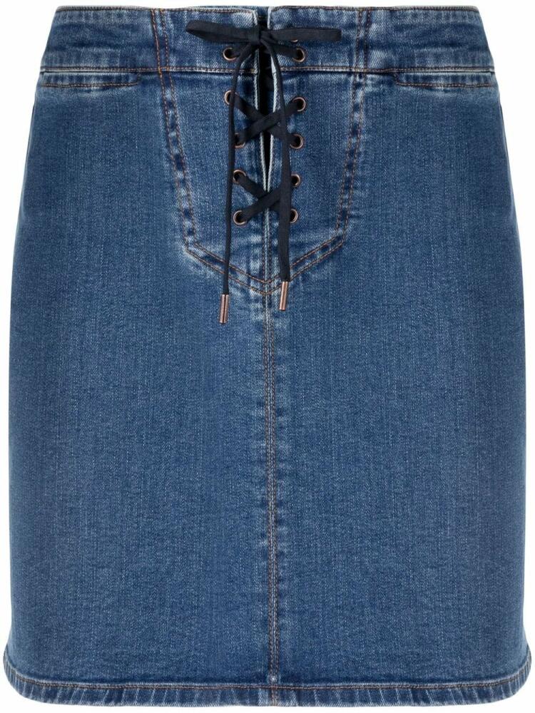 See by Chloé lace-up denim skirt - Blue Cover