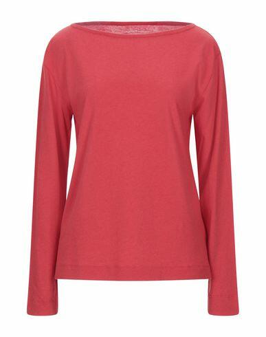 Majestic Filatures Woman T-shirt Red Cotton, Cashmere Cover