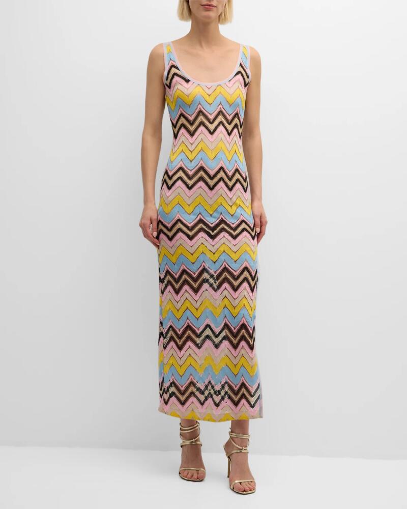 Cynthia Rowley Zig-Zag Crochet Maxi Tank Dress Cover