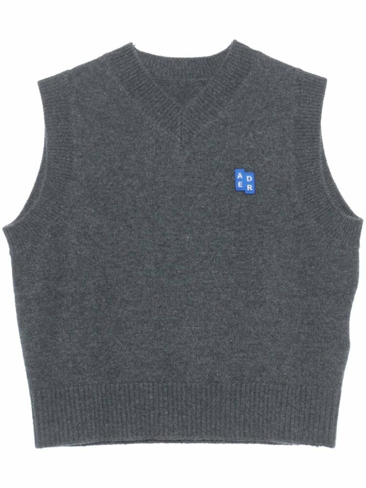 Ader Error V-neck knitted vest - Grey Cover