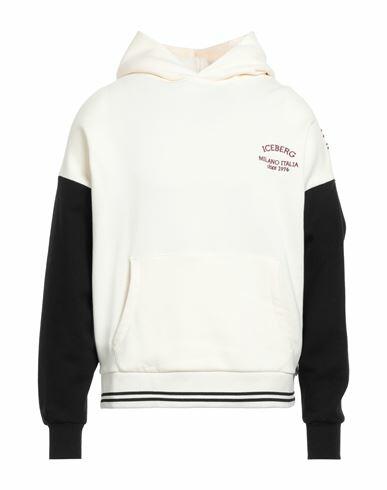 Iceberg Man Sweatshirt Ivory Cotton, Polyester Cover