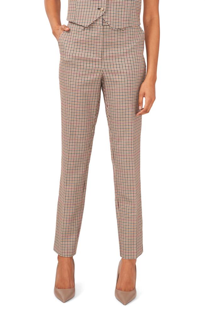 halogen(r) Check Straight Leg Trousers in Dark Roast Cover