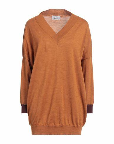 Niū Woman Sweater Brown Wool, Viscose, Polyamide, Polyester Cover