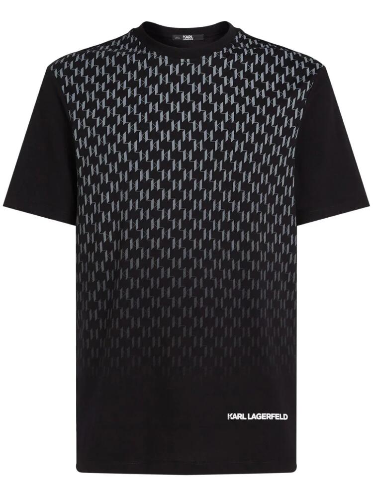 Karl Lagerfeld monogram-print T-shirt - Black Cover