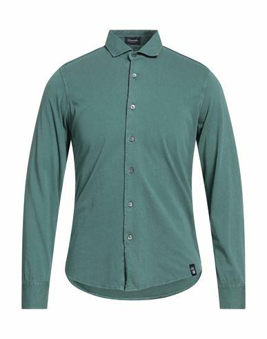 Drumohr Man Shirt Sage green Cotton Cover