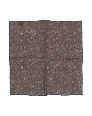 Canali Man Scarf Dark brown Wool Cover