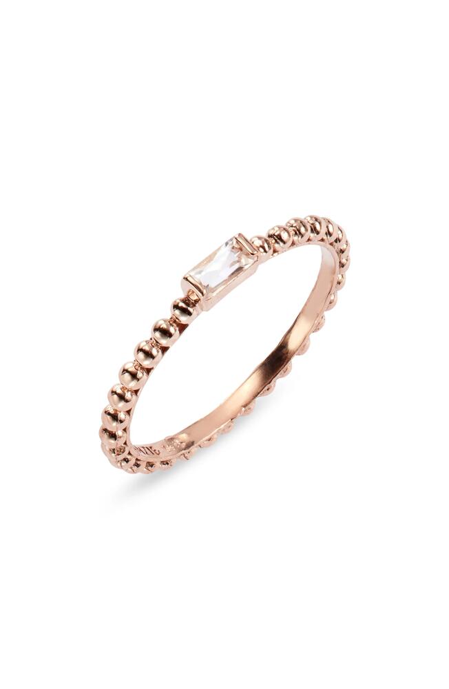 Anzie Dew Drop Topaz Baguette Stacking Ring in Rose Gold Cover