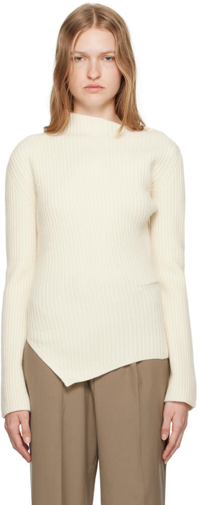 Róhe Off-White Twisted Ribbed Sweater Cover