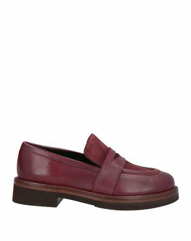 Niū Woman Loafers Burgundy Leather Cover