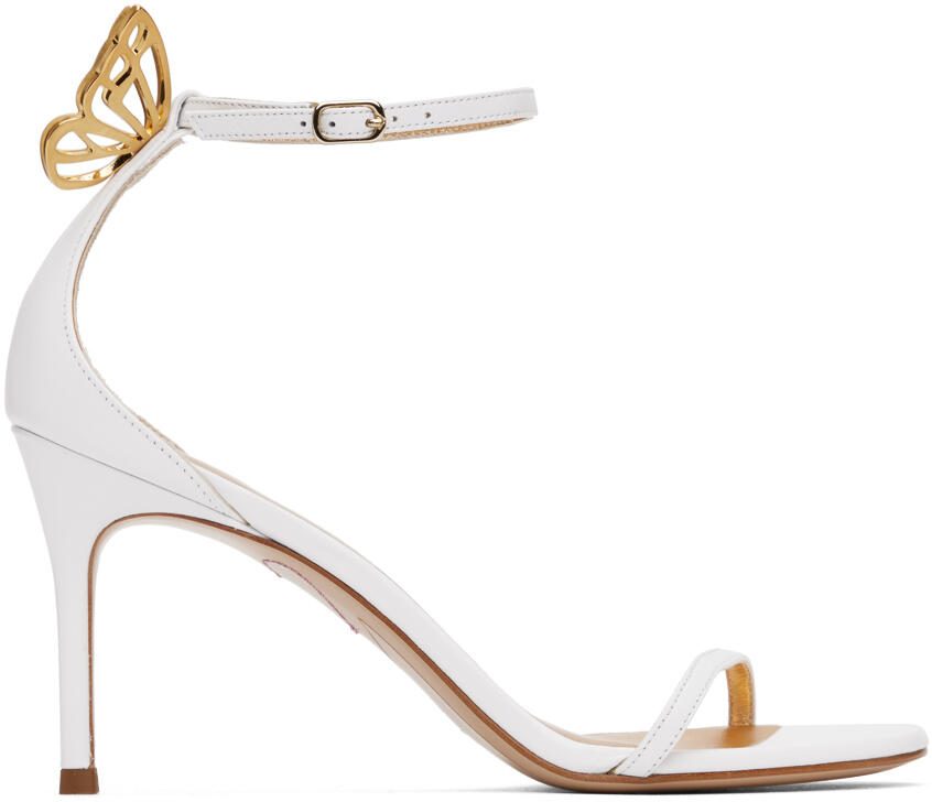 Sophia Webster White Mariposa Heeled Sandals Cover