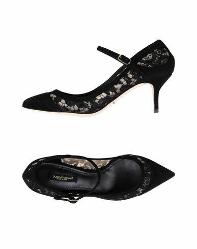 Dolce & gabbana Woman Pumps Black Soft Leather, Textile fibers Cover