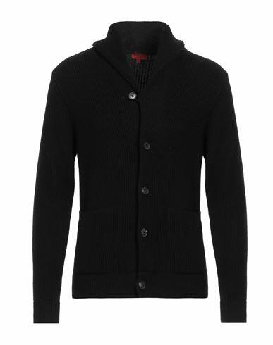 Isaia Man Cardigan Black Cashmere Cover