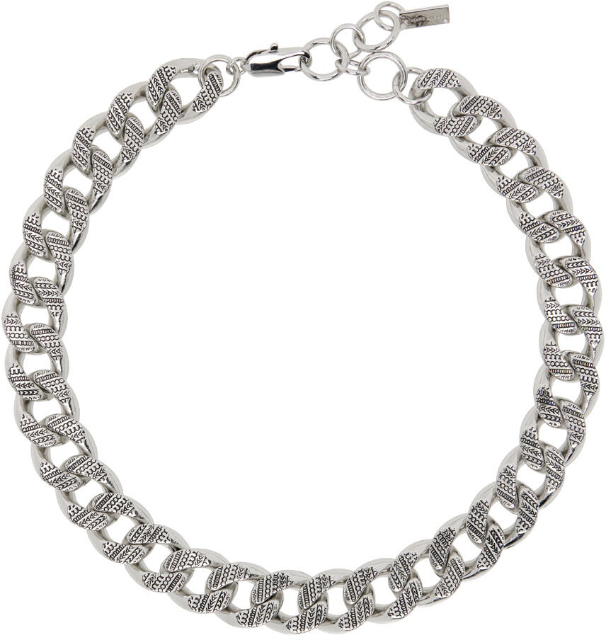 Marc Jacobs Silver Monogram Chain Link Necklace Cover